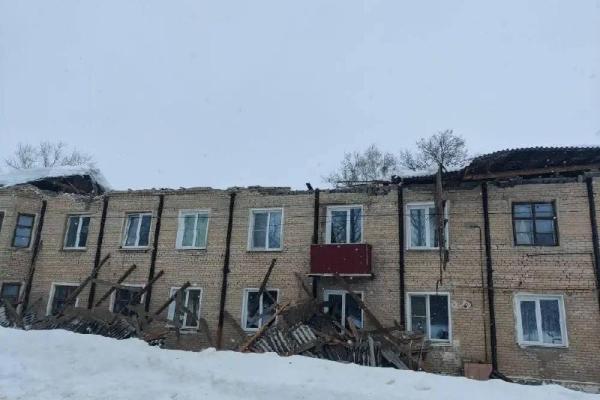 В Рязанской области обвалилась крыша многоквартирного дома