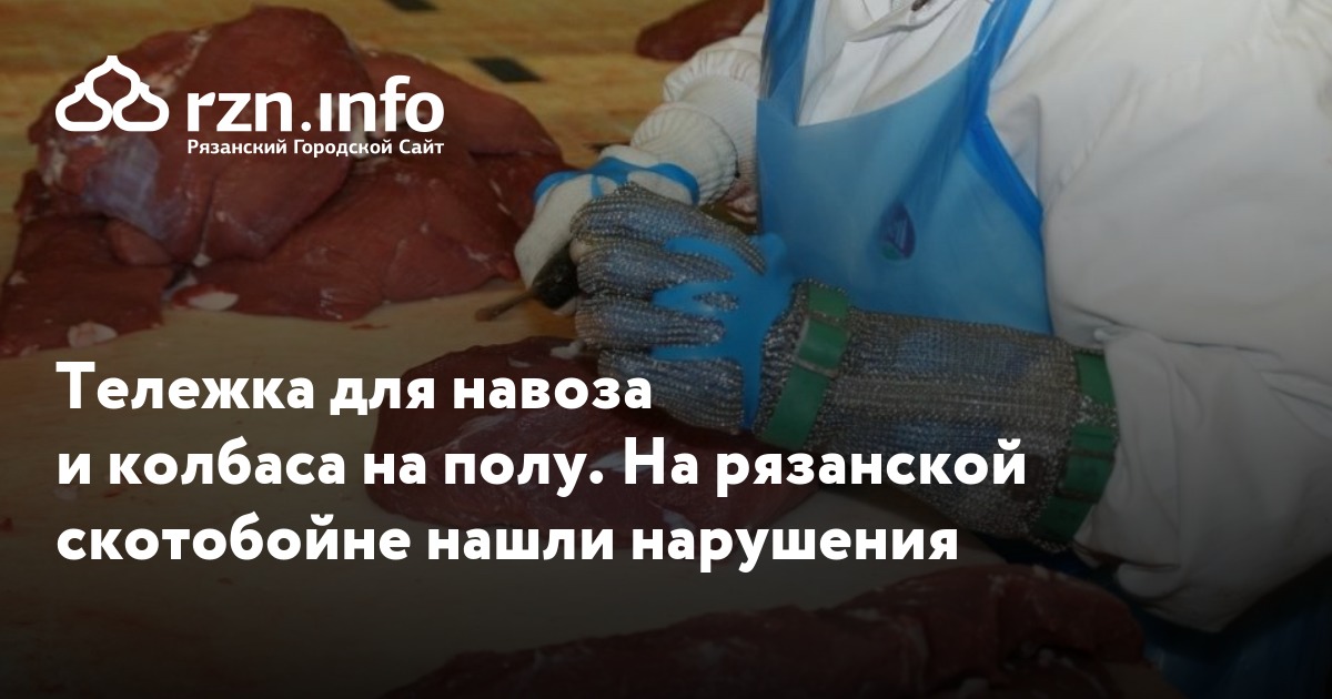 Тележка для навоза и колбаса на полу. На рязанской скотобойне нашли ...