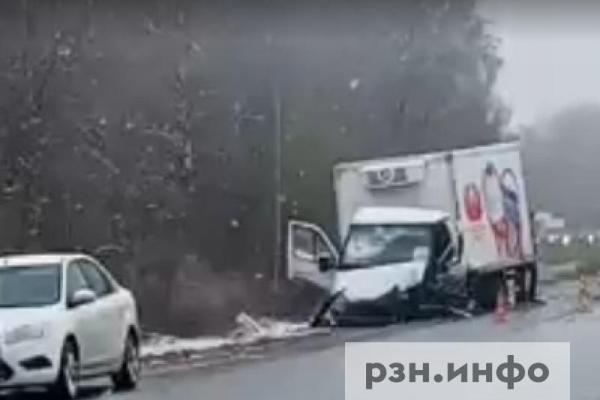 На трассе в Рязанской области легковушка лоб в лоб столкнулась с грузовиком